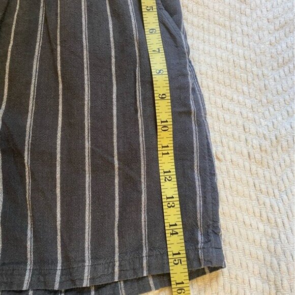 Universal Thread Blue & White Striped Linen-Blend Shorts Women's Size L - Picture 4 of 6